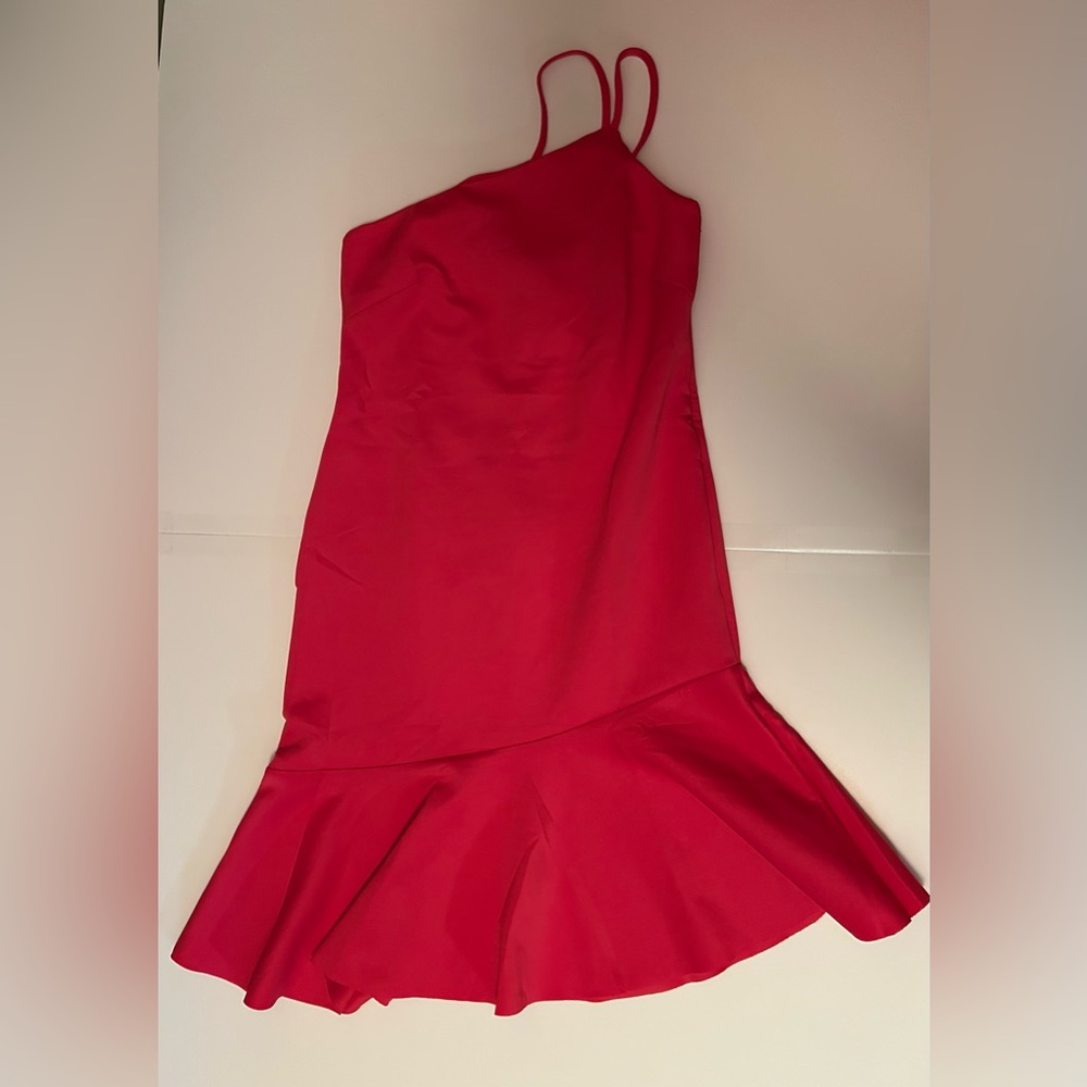 VENUS Vibrant Pink Asymmetrical Dress